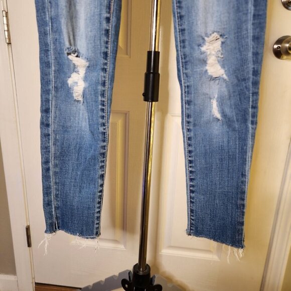 KanCan Florence Mid Rise Super Skinny Jeans Sz 3/25 Distressed Blue KC7103m - Picture 3 of 9